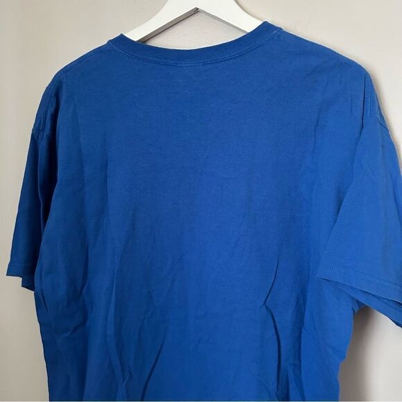 Delta Phi Epsilon Stitched Letter Tee Shirt NY Yankees Blue MLB Baseball Crew - Picture 8 of 10